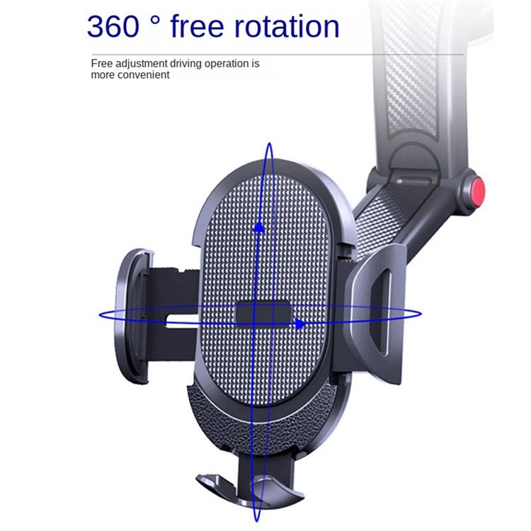 ES33 Car Mobile Phone Holder Bracket Carbon Fiber 360 Degree Rotation Suction Cup Mount(Black) - Universal Car Holders by PMC TechLife | Online Shopping South Africa | PMC TechLife | Buy Now Pay Later Mobicred