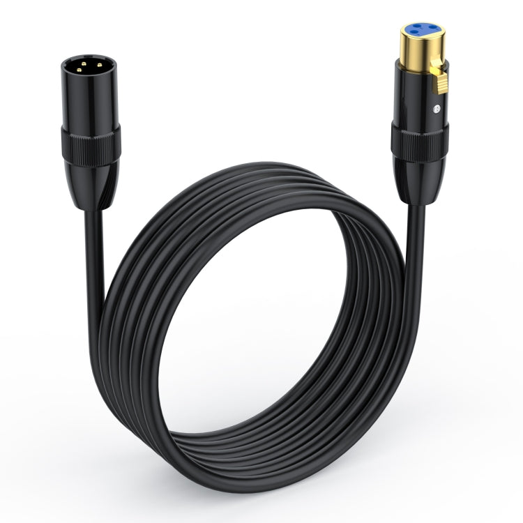 JUNSUNMAY XLR Male to Female Mic Cord 3 Pin Audio Cable Balanced Shielded Cable, Length:1m - Microphone Audio Cable & Connector by JUNSUNMAY | Online Shopping South Africa | PMC TechLife | Buy Now Pay Later Mobicred