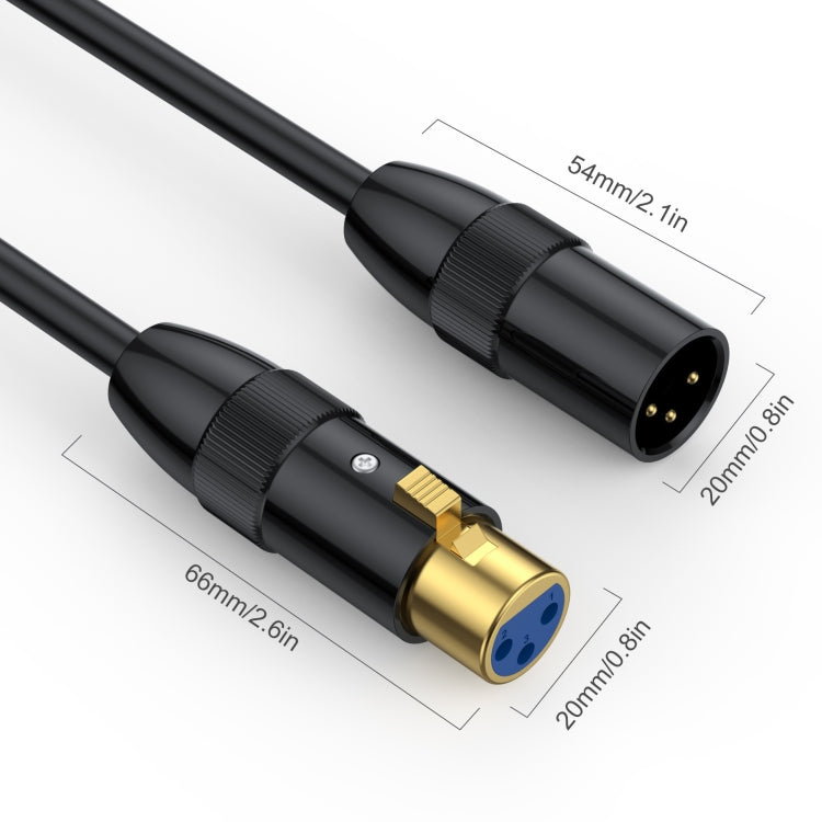 JUNSUNMAY XLR Male to Female Mic Cord 3 Pin Audio Cable Balanced Shielded Cable, Length:2m - Microphone Audio Cable & Connector by JUNSUNMAY | Online Shopping South Africa | PMC TechLife | Buy Now Pay Later Mobicred