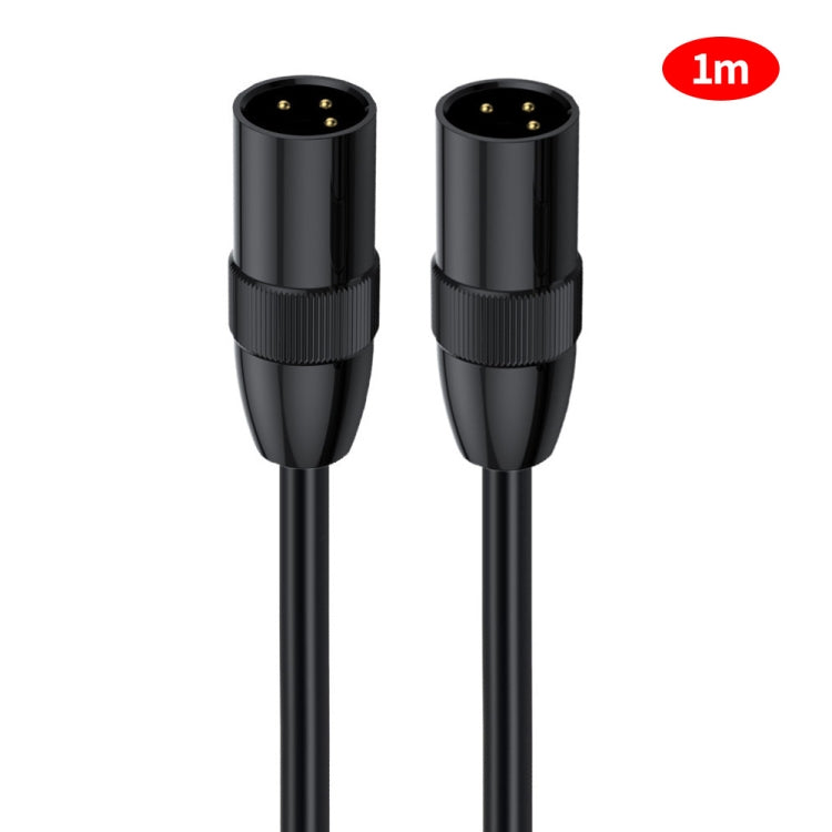 JUNSUNMAY XLR Male to Male Mic Cord 3 Pin Audio Cable Balanced Shielded Cable, Length:1m - Microphone Audio Cable & Connector by JUNSUNMAY | Online Shopping South Africa | PMC TechLife | Buy Now Pay Later Mobicred