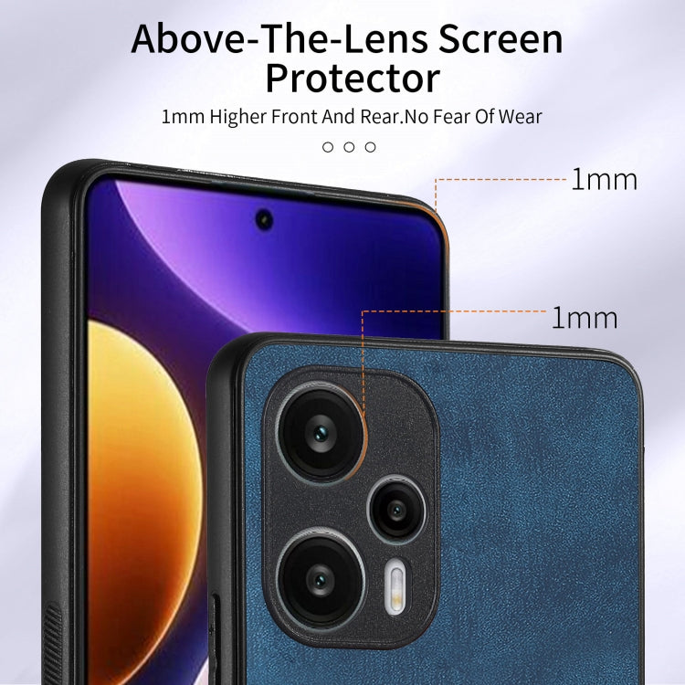 For Xiaomi Poco F5 Retro Skin-feel Ring Card Wallet Phone Case(Blue) - Xiaomi Cases by PMC TechLife | Online Shopping South Africa | PMC TechLife