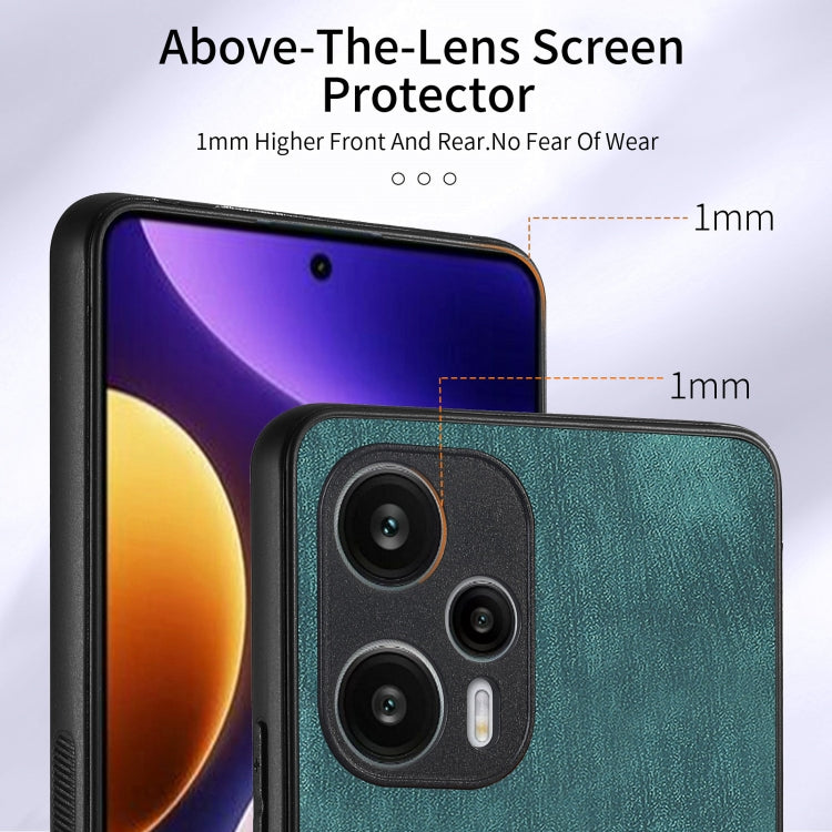 For Xiaomi Poco F5 Retro Skin-feel Ring Card Wallet Phone Case(Green) - free shipping - PMC TechLife - Order now!
