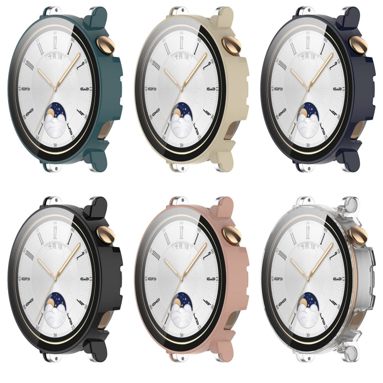For Huawei Watch GT 4 41mm PC + Tempered Film Integrated Watch Protective Case(Black) - Watch Cases by PMC TechLife | Online Shopping South Africa | PMC TechLife | Buy Now Pay Later Mobicred