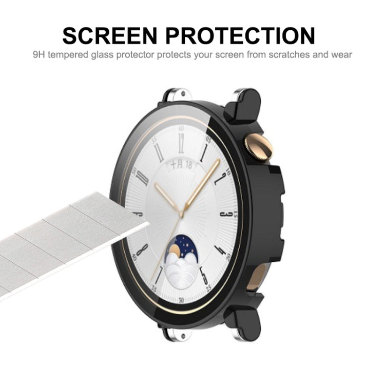 For Huawei Watch GT 4 41mm ENKAY Hat-Prince Full Coverage PC + Tempered Film Integrated Watch Protective Case(Dark Blue) - Watch Cases by ENKAY | Online Shopping South Africa | PMC TechLife | Buy Now Pay Later Mobicred