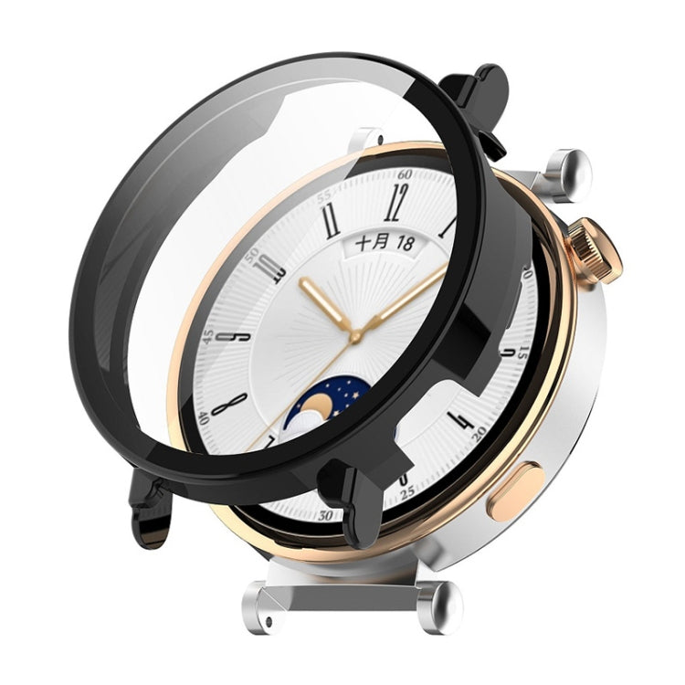 For Huawei Watch GT 4 46mm ENKAY Hat-Prince Full Coverage PC + Tempered Film Integrated Watch Protective Case(Black) - Watch Cases by ENKAY | Online Shopping South Africa | PMC TechLife | Buy Now Pay Later Mobicred