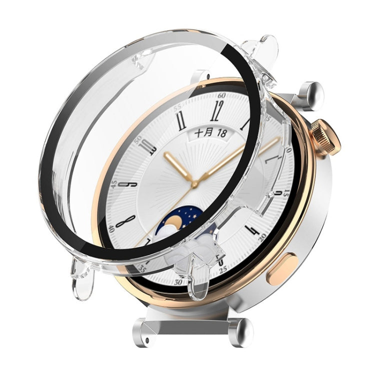 For Huawei Watch GT 4 46mm ENKAY Hat-Prince Full Coverage PC + Tempered Film Integrated Watch Protective Case(Transparent) - Watch Cases by ENKAY | Online Shopping South Africa | PMC TechLife | Buy Now Pay Later Mobicred