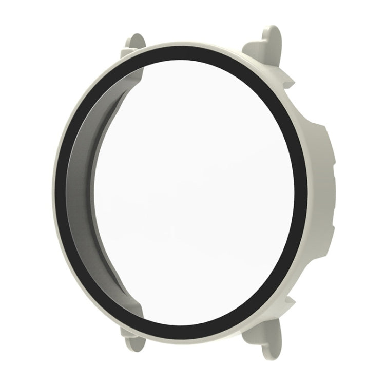 For Huawei Watch GT 4 46mm ENKAY Hat-Prince Full Coverage PC + Tempered Film Integrated Watch Protective Case(Ivory White) - Watch Cases by ENKAY | Online Shopping South Africa | PMC TechLife | Buy Now Pay Later Mobicred