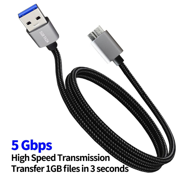 JUNSUNMAY USB 3.0 Male to Micro-B Cord Cable Compatible with Samsung Camera Hard Drive, Length:2m - USB Cable by JUNSUNMAY | Online Shopping South Africa | PMC TechLife | Buy Now Pay Later Mobicred