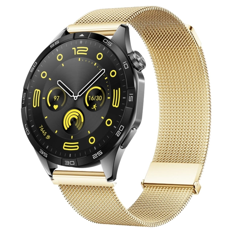For Huawei Watch GT 4 46mm Milan Daul Magnetic Steel Mesh Watch Band(Gold) - free shipping - PMC TechLife - Order now!