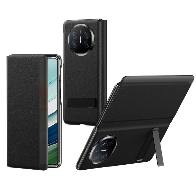 For Huawei Mate X5 All-inclusive Shockproof Phone Case with Holder(Black) - Huawei Cases by PMC TechLife | Online Shopping South Africa | PMC TechLife | Buy Now Pay Later Mobicred