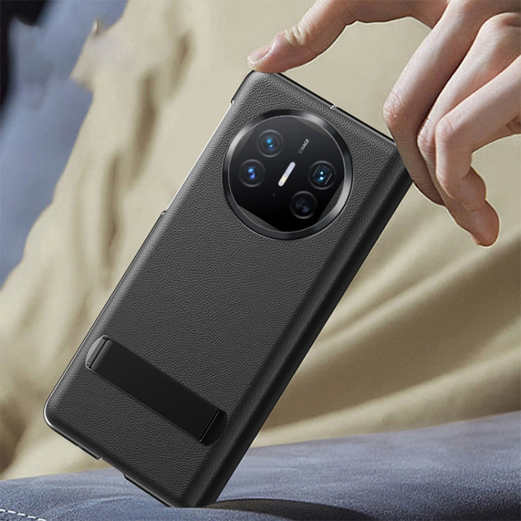 For Huawei Mate X5 All-inclusive Shockproof Phone Case with Holder(Black) - Huawei Cases by PMC TechLife | Online Shopping South Africa | PMC TechLife | Buy Now Pay Later Mobicred