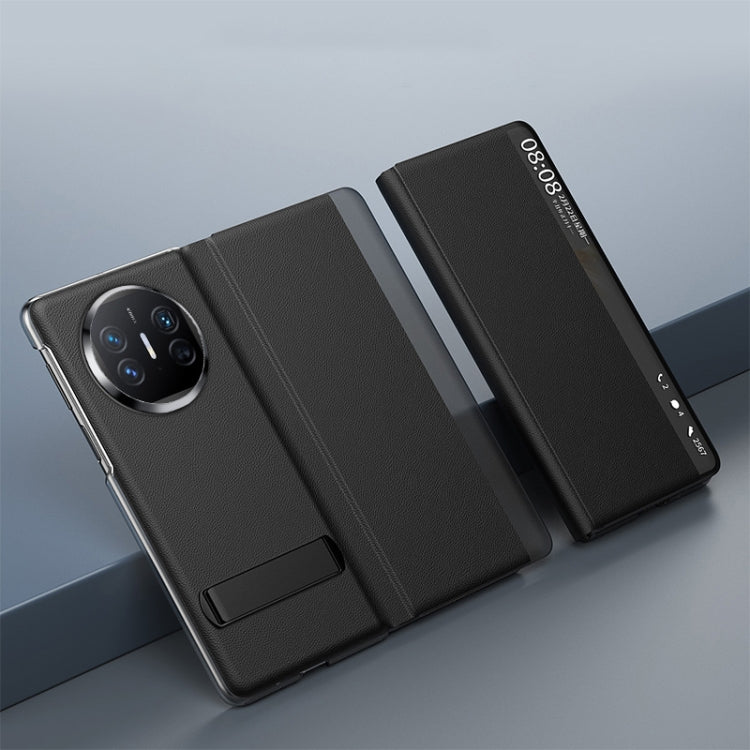 For Huawei Mate X5 All-inclusive Shockproof Phone Case with Holder(Blue) - Huawei Cases by PMC TechLife | Online Shopping South Africa | PMC TechLife | Buy Now Pay Later Mobicred