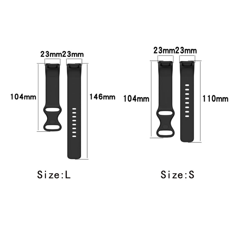 For Fitbit Charge 6 Solid Color Butterfly Buckle Silicone Watch Band, Size:L Size(White) - Watch Bands by PMC TechLife | Online Shopping South Africa | PMC TechLife | Buy Now Pay Later Mobicred