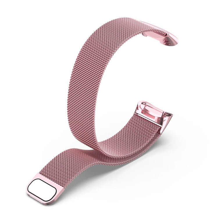 For Fitbit Charge 6 Milan Magnetic Metal Steel Mesh Watch Band(Pink) - Watch Bands by PMC TechLife | Online Shopping South Africa | PMC TechLife | Buy Now Pay Later Mobicred