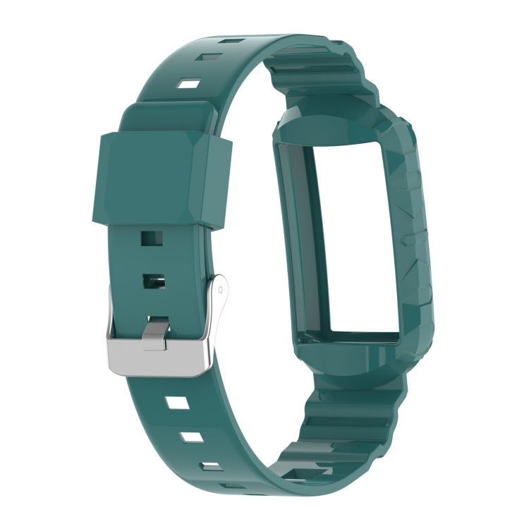 For Fitbit Charge 6 / 5 / 4 / 3 Armor Integrated TPU Watch Band(Pine Green) - Watch Bands by PMC TechLife | Online Shopping South Africa | PMC TechLife | Buy Now Pay Later Mobicred