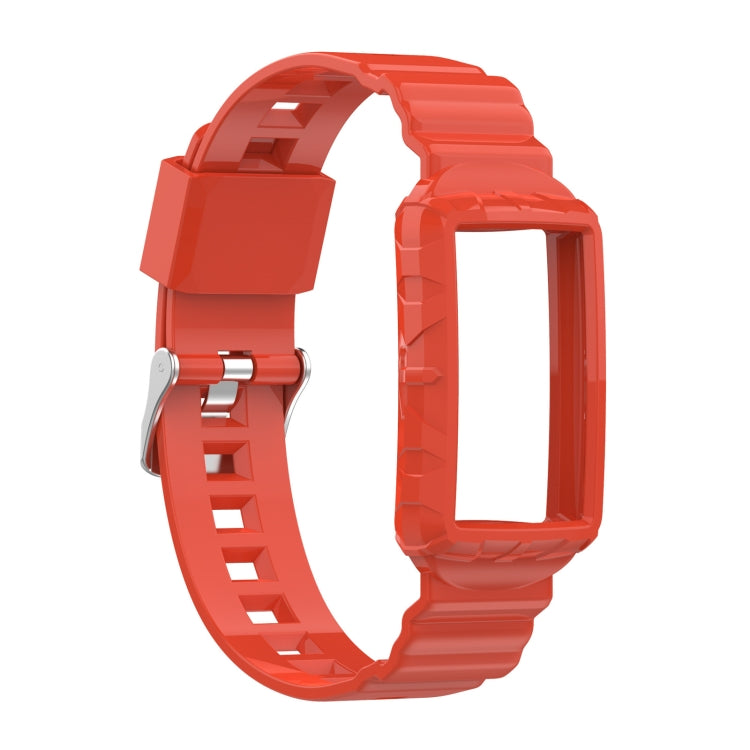For Fitbit Charge 6 / 5 / 4 / 3 Armor Integrated TPU Watch Band(Orange) - Watch Bands by PMC TechLife | Online Shopping South Africa | PMC TechLife | Buy Now Pay Later Mobicred