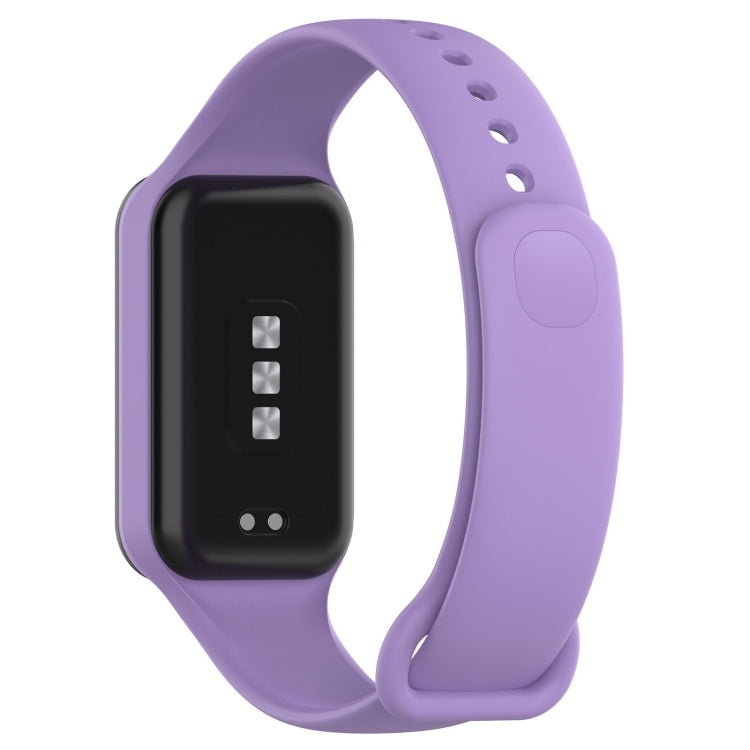 For Xiaomi Mi Band 8 Active Solid Color Integrated Silicone Watch Band(Purple) - free shipping - PMC TechLife - Order now!
