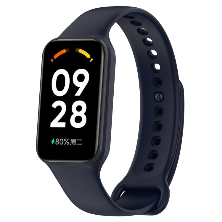 For Xiaomi Mi Band 8 Active Solid Color Integrated Silicone Watch Band(Dark Blue) - free shipping - PMC TechLife - Order now!