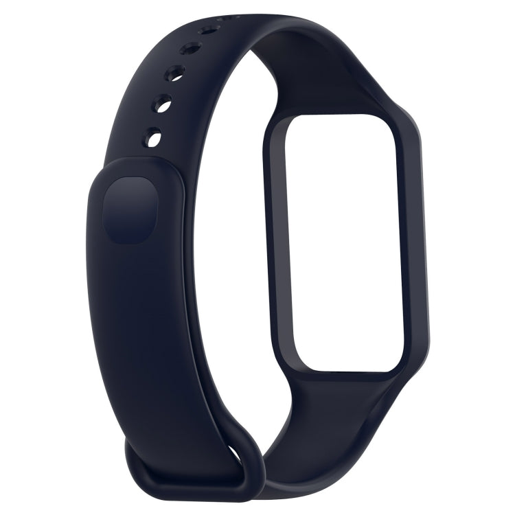 For Xiaomi Mi Band 8 Active Solid Color Integrated Silicone Watch Band(Dark Blue) - free shipping - PMC TechLife - Order now!