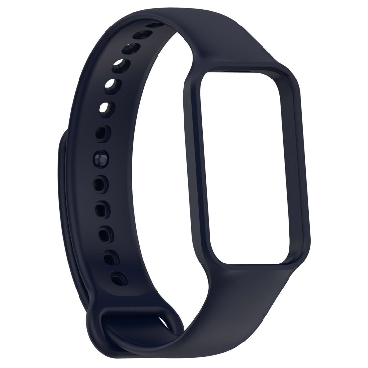 For Xiaomi Mi Band 8 Active Solid Color Integrated Silicone Watch Band(Dark Blue) - free shipping - PMC TechLife - Order now!