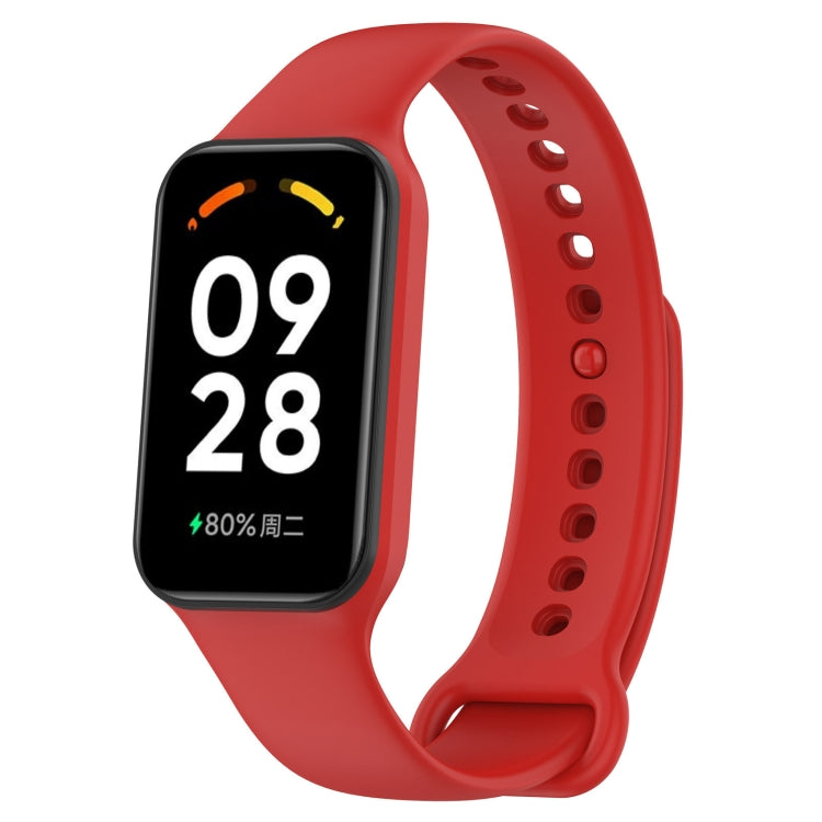 For Xiaomi Mi Band 8 Active Solid Color Integrated Silicone Watch Band(Red) - free shipping - PMC TechLife - Order now!