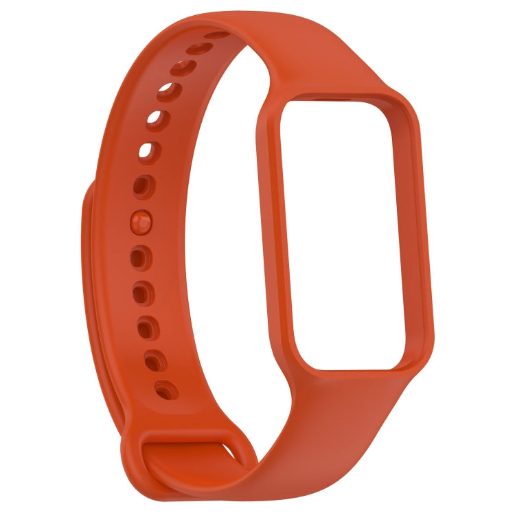 For Xiaomi Mi Band 8 Active Solid Color Integrated Silicone Watch Band(Orange) - free shipping - PMC TechLife - Order now!