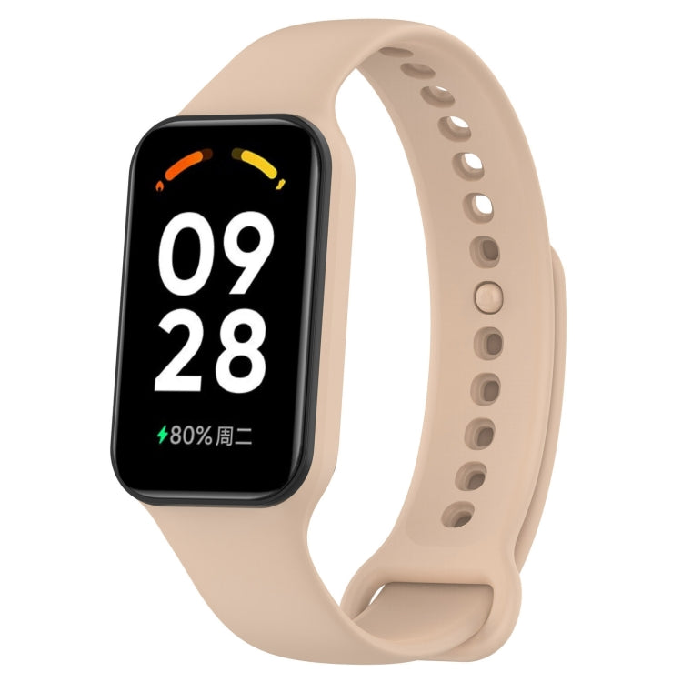 For Xiaomi Mi Band 8 Active Solid Color Integrated Silicone Watch Band(Pink) - free shipping - PMC TechLife - Order now!
