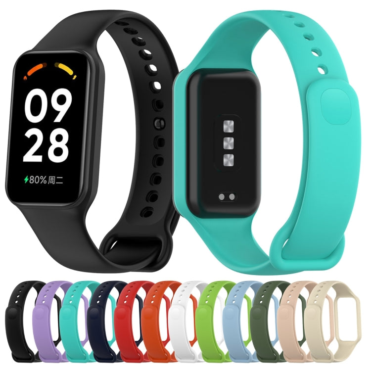 For Xiaomi Mi Band 8 Active Solid Color Integrated Silicone Watch Band(Light Blue) - free shipping - PMC TechLife - Order now!