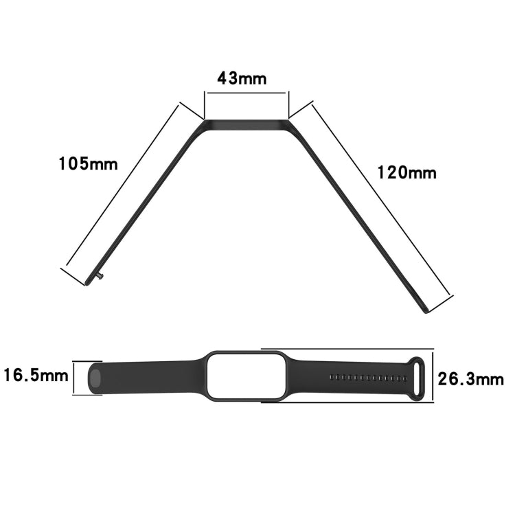 For Xiaomi Mi Band 8 Active Solid Color Integrated Silicone Watch Band(Orange) - free shipping - PMC TechLife - Order now!