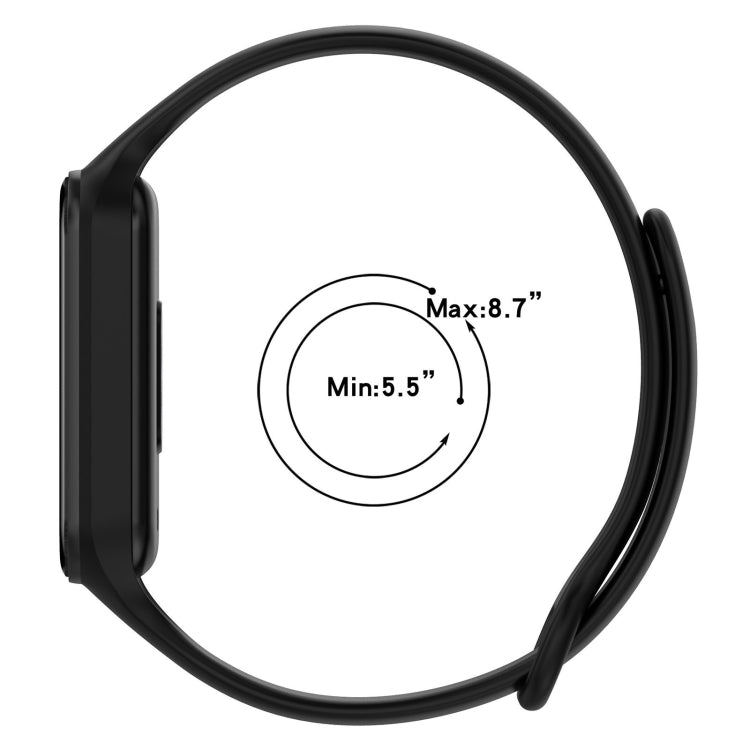 For Xiaomi Mi Band 8 Active Solid Color Integrated Silicone Watch Band(Orange) - free shipping - PMC TechLife - Order now!