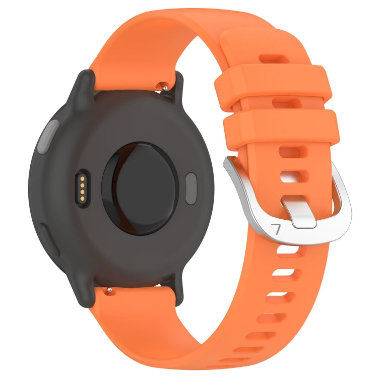 For Garmin Vivomove HR Sport Liquid Glossy Silver Buckle Silicone Watch Band(Orange) - free shipping - PMC TechLife - Order now!
