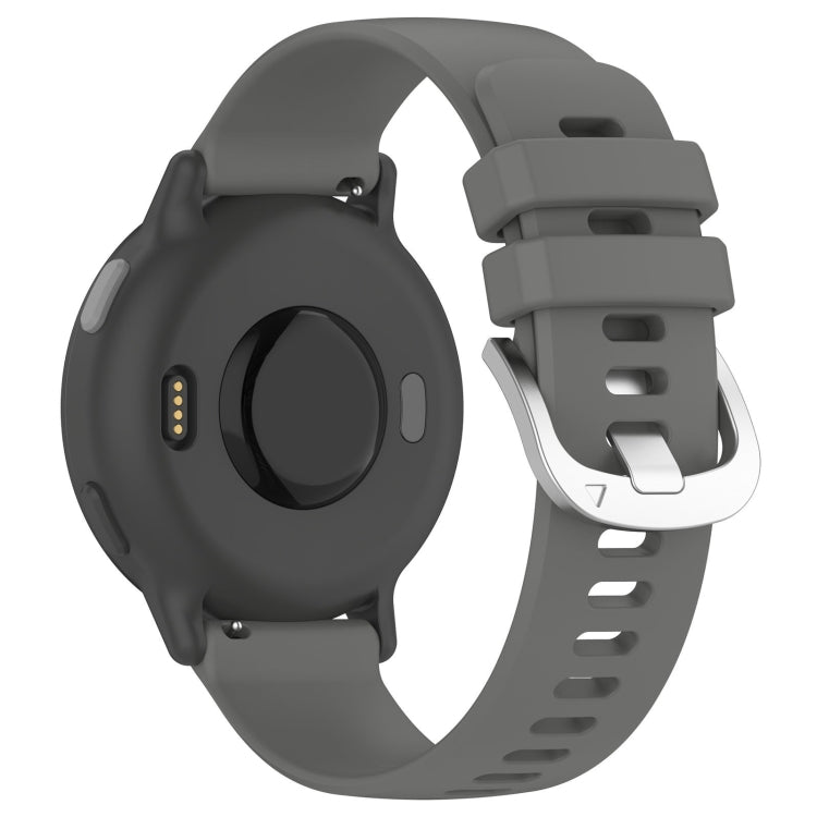 For Garmin Vivomove HR Sport Liquid Glossy Silver Buckle Silicone Watch Band(Gray) - free shipping - PMC TechLife - Order now!