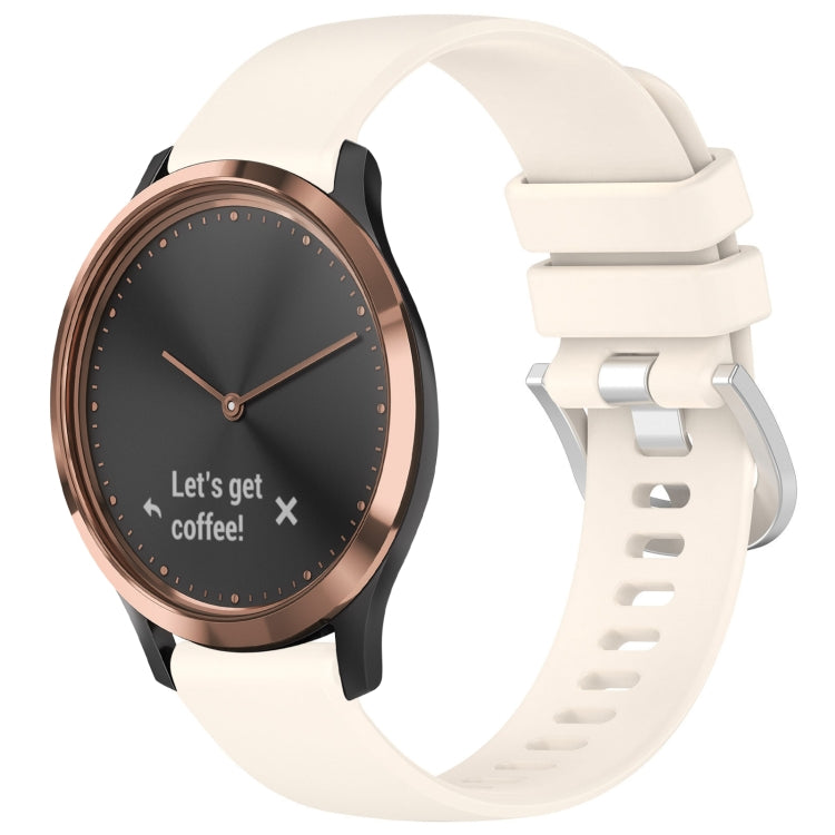 For Garmin Vivomove HR Sport Liquid Glossy Silver Buckle Silicone Watch Band(Starlight) - free shipping - PMC TechLife - Order now!