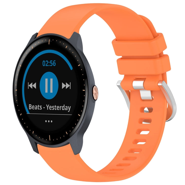 For Garmin Vivoactive3 / 3 Music Liquid Glossy Silver Buckle Silicone Watch Band(Orange) - free shipping - PMC TechLife - Order now!