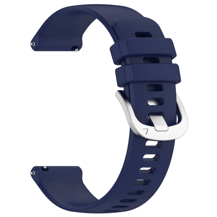 For Garmin Forerunner 645 / 645 Music Liquid Glossy Silver Buckle Silicone Watch Band(Dark Blue) - free shipping - PMC TechLife - Order now!