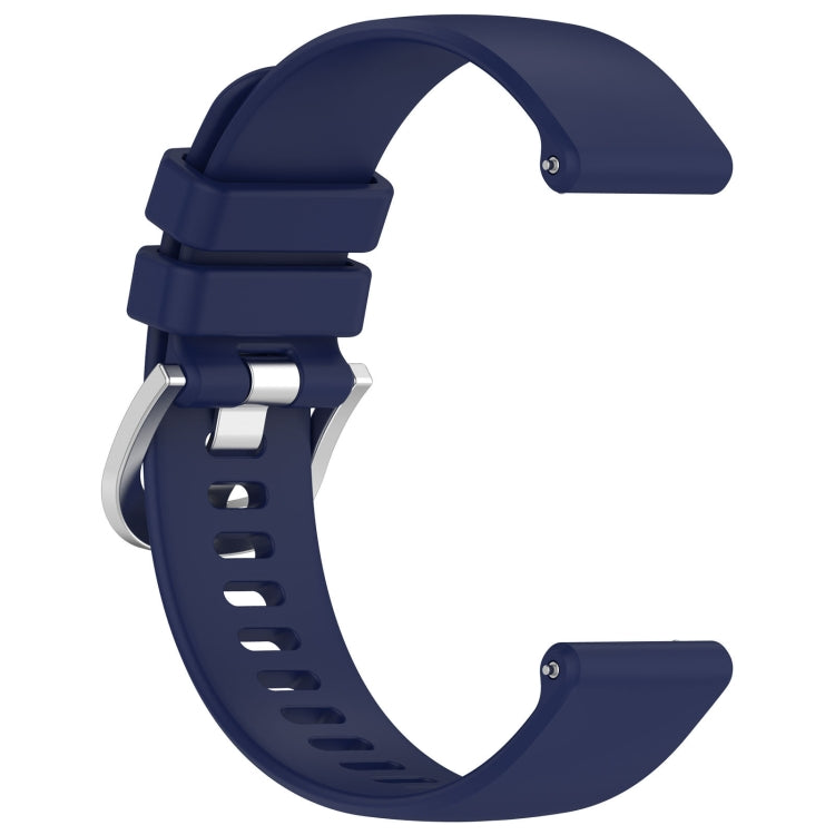 For Garmin Forerunner 645 / 645 Music Liquid Glossy Silver Buckle Silicone Watch Band(Dark Blue) - free shipping - PMC TechLife - Order now!