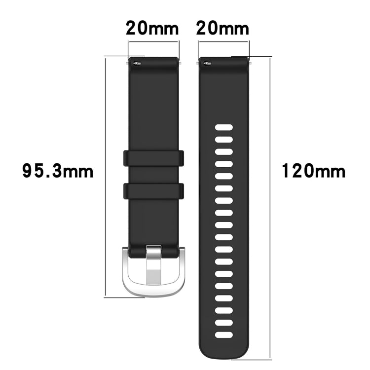 For Garmin Vivomove HR Sport Liquid Glossy Silver Buckle Silicone Watch Band(Green) - free shipping - PMC TechLife - Order now!