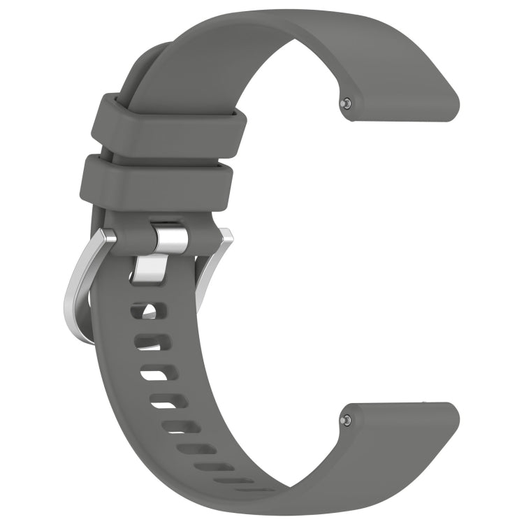 For Garmin Forerunner 255S Music / 255S Liquid Glossy Silver Buckle Silicone Watch Band(Gray) - free shipping - PMC TechLife - Order now!