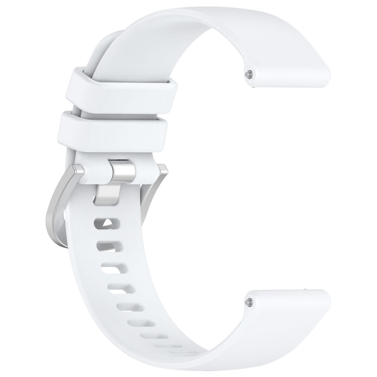 For Garmin Venu 2S Liquid Glossy Silver Buckle Silicone Watch Band(White) - free shipping - PMC TechLife - Order now!