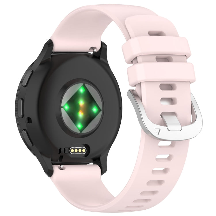 For Garmin Vivomove 3S Liquid Glossy Silver Buckle Silicone Watch Band(Pink) - free shipping - PMC TechLife - Order now!