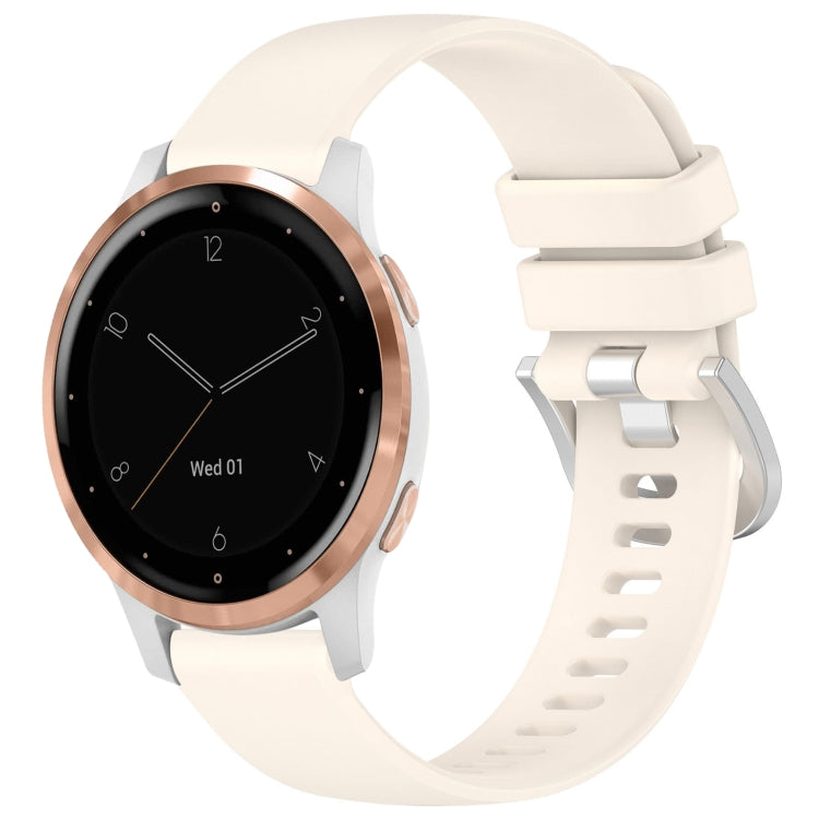 For Garmin Vivoactive 4S Liquid Glossy Silver Buckle Silicone Watch Band(Stralight) - free shipping - PMC TechLife - Order now!