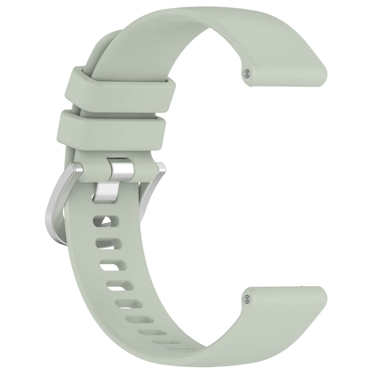 For Garmin Vivoactive 4S Liquid Glossy Silver Buckle Silicone Watch Band(Green) - free shipping - PMC TechLife - Order now!