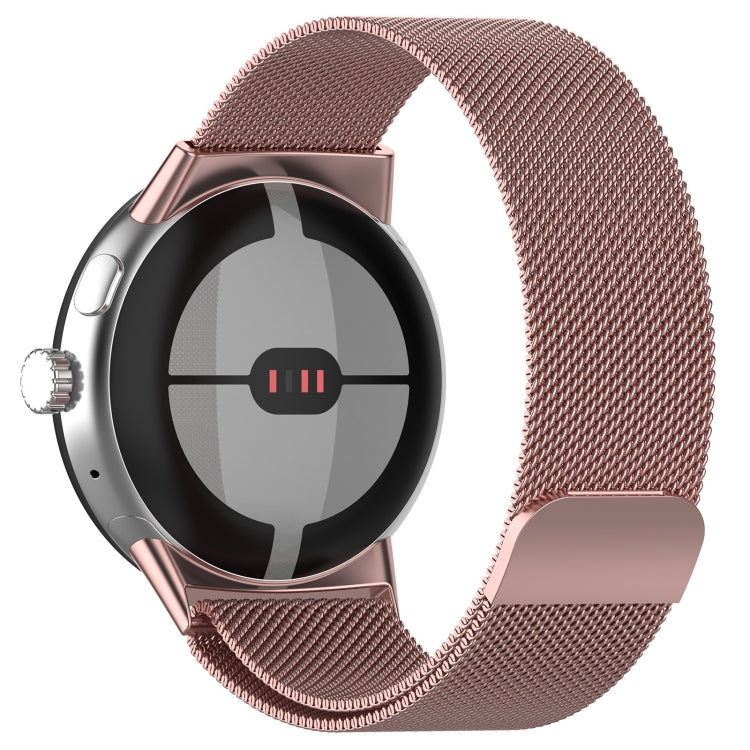 For Google Pixel Watch 2 Milan Magnetic Steel Mesh Watch Band(Pink) - Watch Cases by PMC TechLife | Online Shopping South Africa | PMC TechLife | Buy Now Pay Later Mobicred