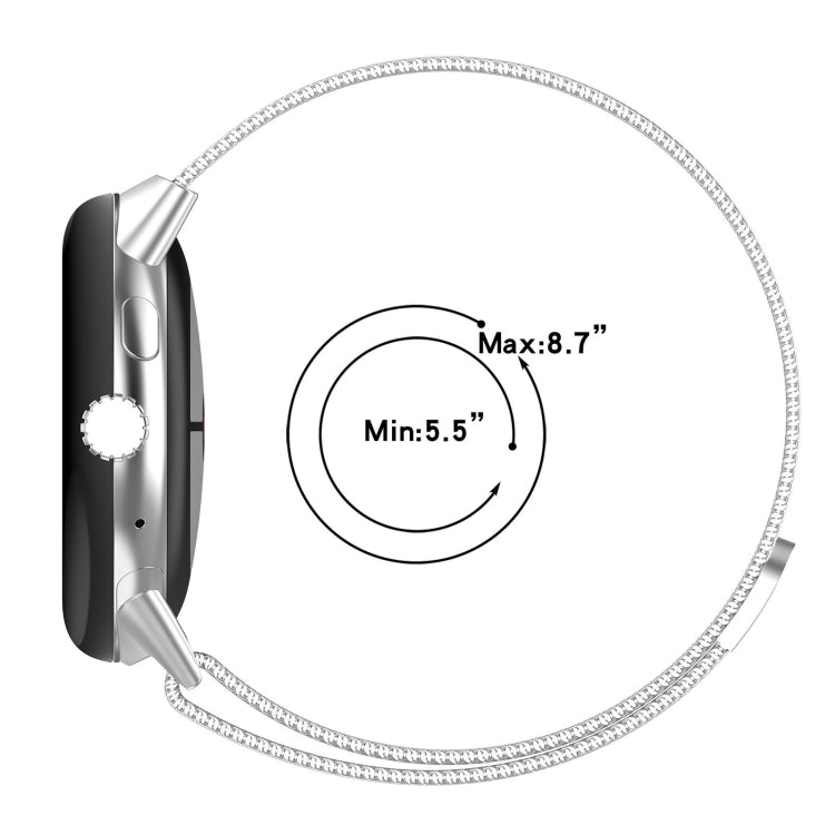 For Google Pixel Watch 2 Milan Magnetic Steel Mesh Watch Band(Black) - Watch Cases by PMC TechLife | Online Shopping South Africa | PMC TechLife | Buy Now Pay Later Mobicred