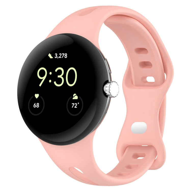For Google Pixel Watch 2 Small Waist Butterfly Buckle Silicone Watch Band(Pink) - Watch Bands by PMC TechLife | Online Shopping South Africa | PMC TechLife