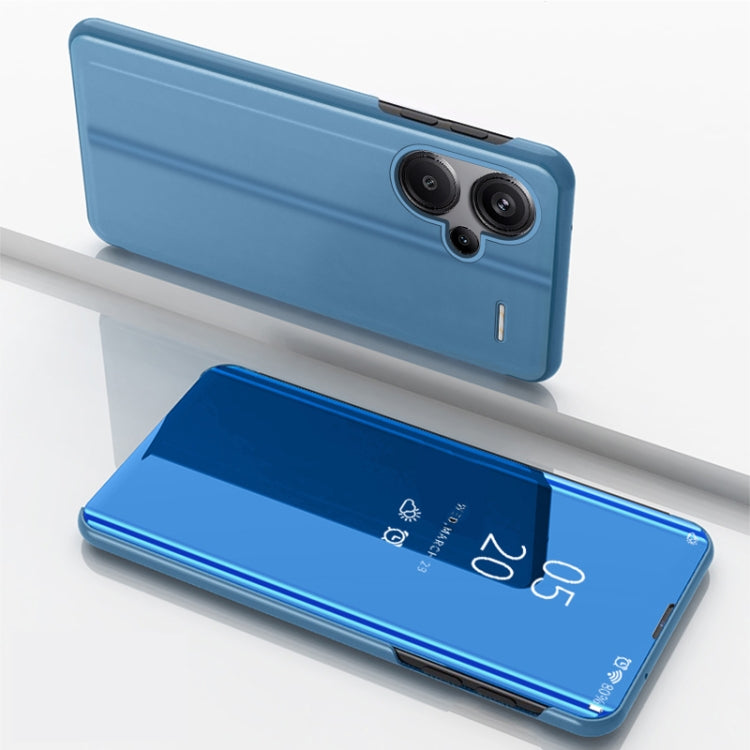 For Xiaomi Redmi Note 13 Pro+ Plated Mirror Horizontal Flip Leather Phone Case with Holder(Blue) - free shipping - PMC TechLife - Order now!