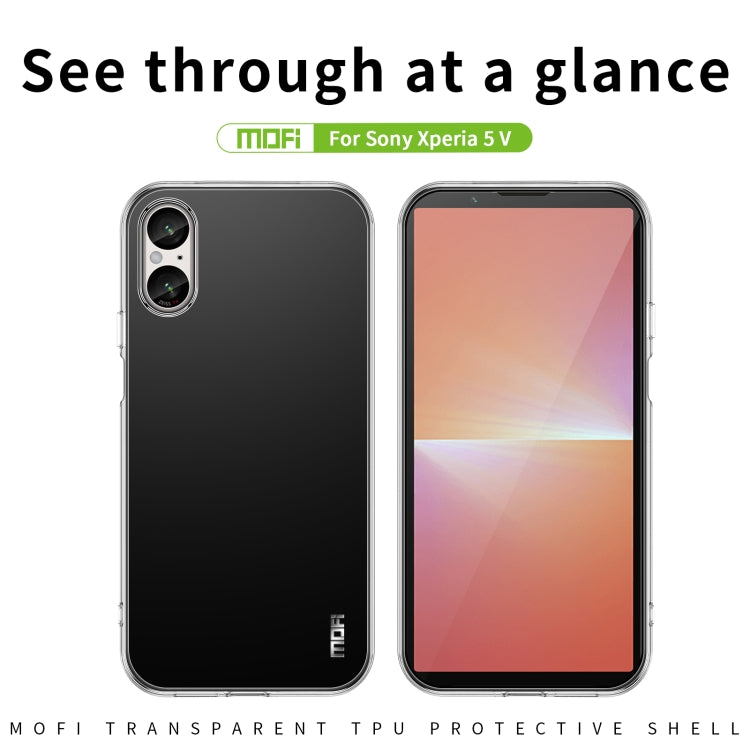 For Sony Xperia 5 V MOFI Ming Series Ultra-thin TPU Phone Case(Transparent) - Sony Cases by MOFI | Online Shopping South Africa | PMC TechLife | Buy Now Pay Later Mobicred