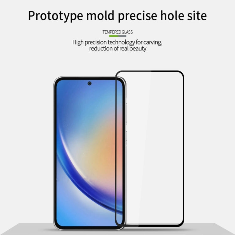 For Samsung Galaxy A35 / A55 MOFI 9H 2.5D Full Screen Tempered Glass Film(Black) - Galaxy Tempered Glass by MOFI | Online Shopping South Africa | PMC TechLife | Buy Now Pay Later Mobicred