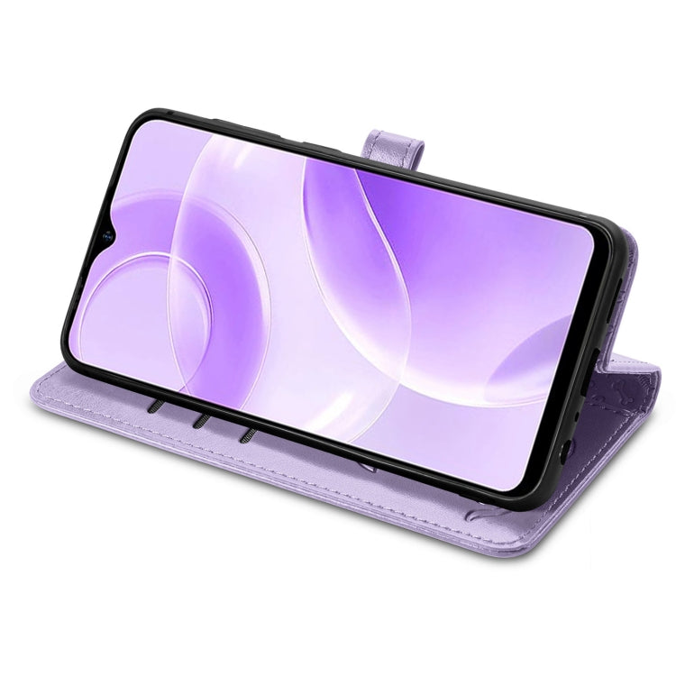 For Ulefone Note 15 Cat and Dog Embossed Leather Phone Case(Purple) - Ulefone Cases by PMC Jewellery | Online Shopping South Africa | PMC Jewellery | Buy Now Pay Later Mobicred