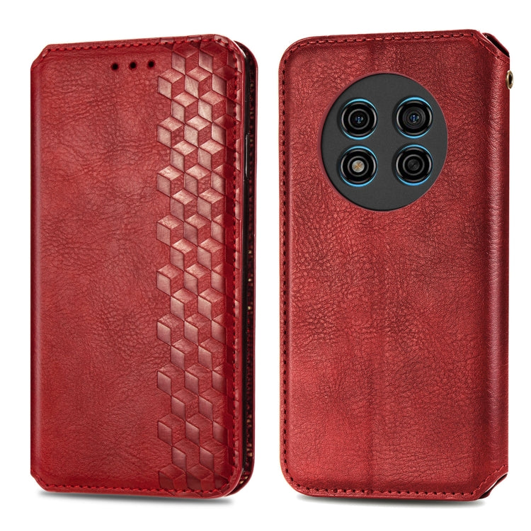 For Ulefone Note 15 Cubic Grid Pressed Magnetic Leather Phone Case(Red) - Ulefone Cases by PMC Jewellery | Online Shopping South Africa | PMC Jewellery | Buy Now Pay Later Mobicred